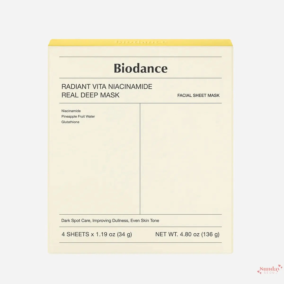 Biodance Radiant Vita Niacinamide Real Deep [4 masks] 